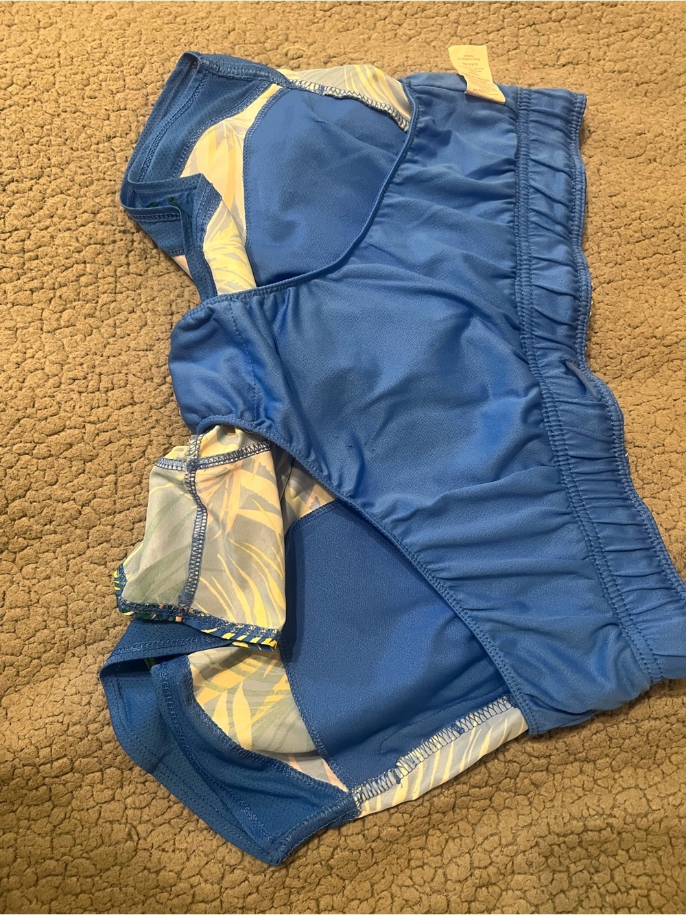 Athletic Works Women’s Blue Tropical Print Athletic Shorts - Picture 3 of 5